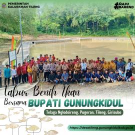 Jaga Ekosistem Lokal dan Perkuat Ketahanan Pangan, Bupati Gunungkidul Tebar Benih Ikan di Telaga